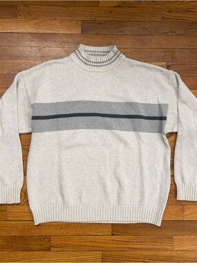 Men’s 90’s Vintage Trader Bay Mock Turtleneck Knitted Sweater Used